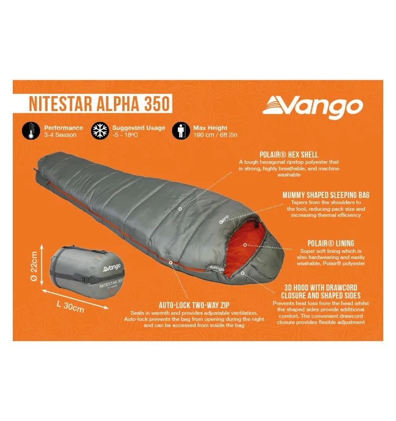 Vango Nitestar Alpha 350 Fog Sleeping Bag-1